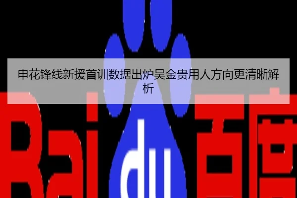 申花锋线新援首训数据出炉吴金贵用人方向更清晰解析